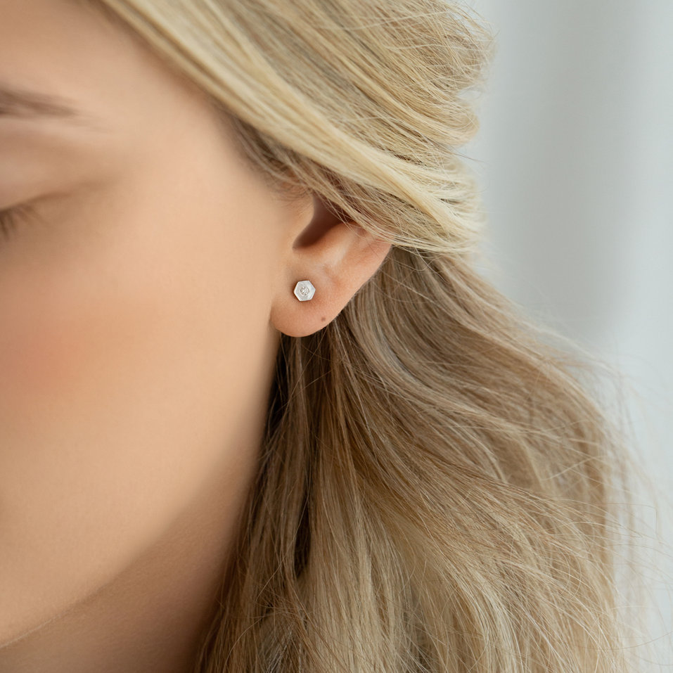 Náušnice s diamantem Sei