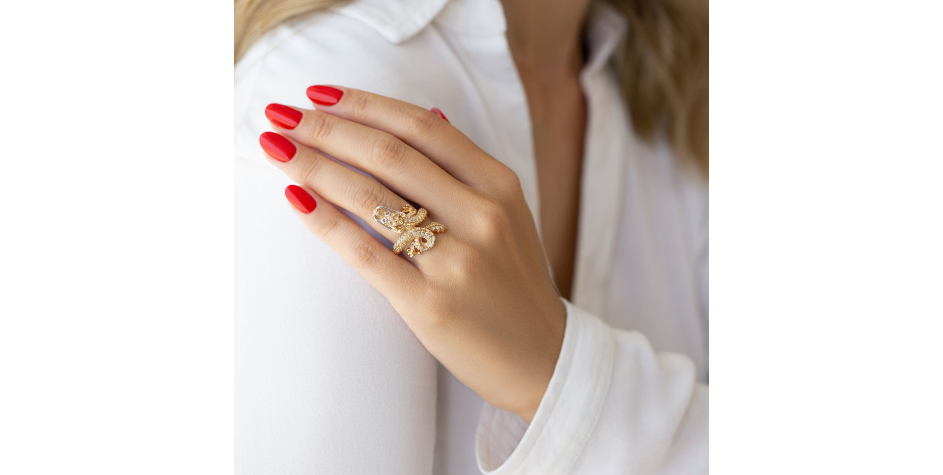 Prsten s diamanty a rubíny Dragon Dynasty