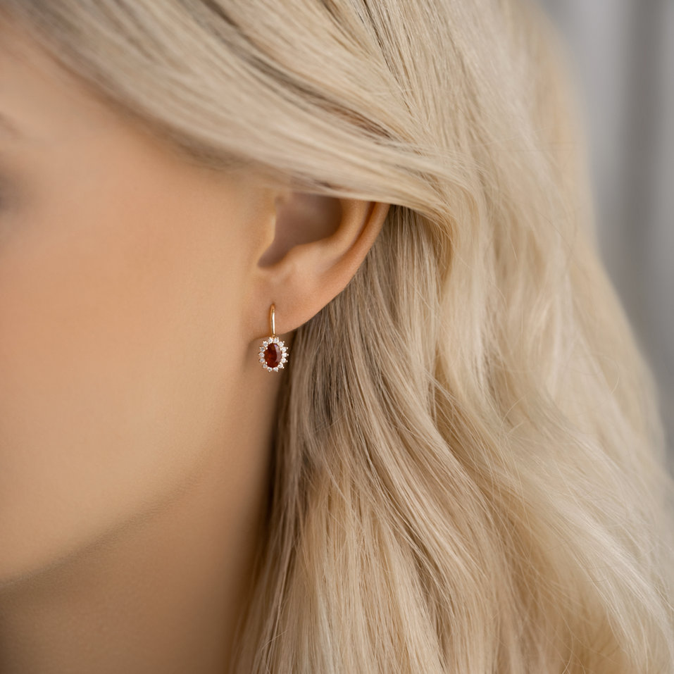 Náušnice s safírem a diamanty Princess Sparkle