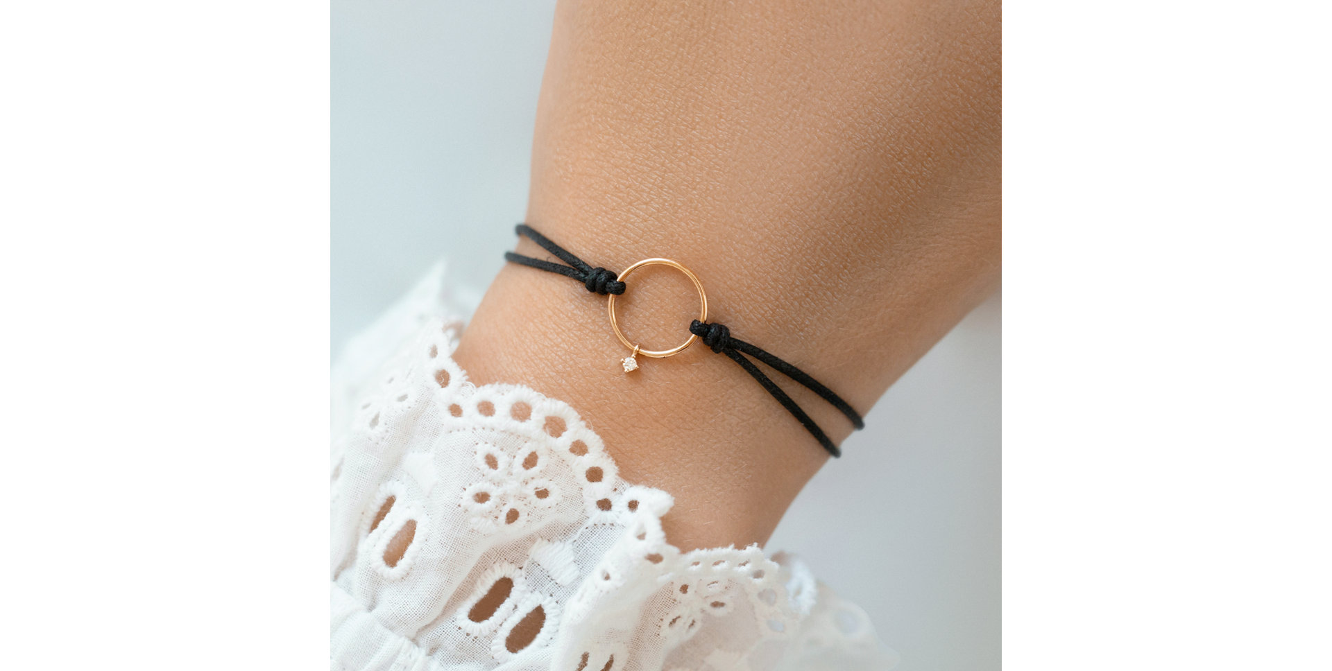 Náramek s diamantem Shiny Loop