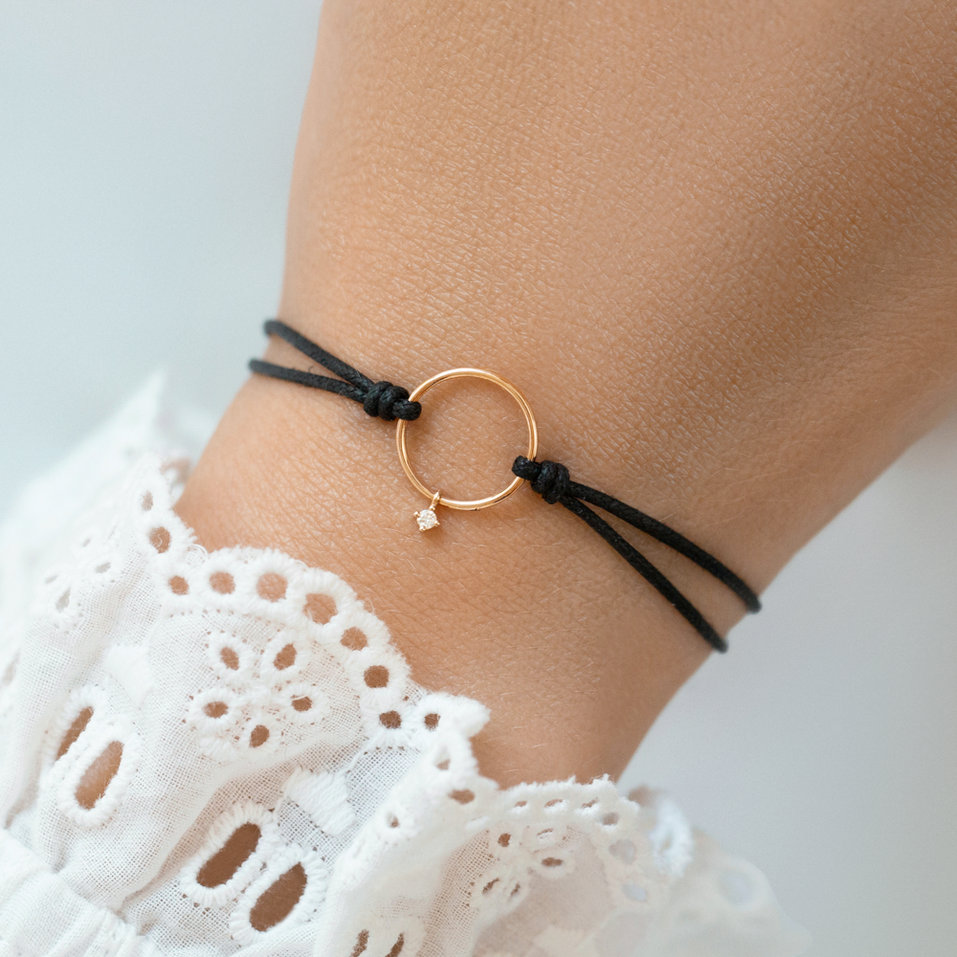 Náramek s diamantem Shiny Loop