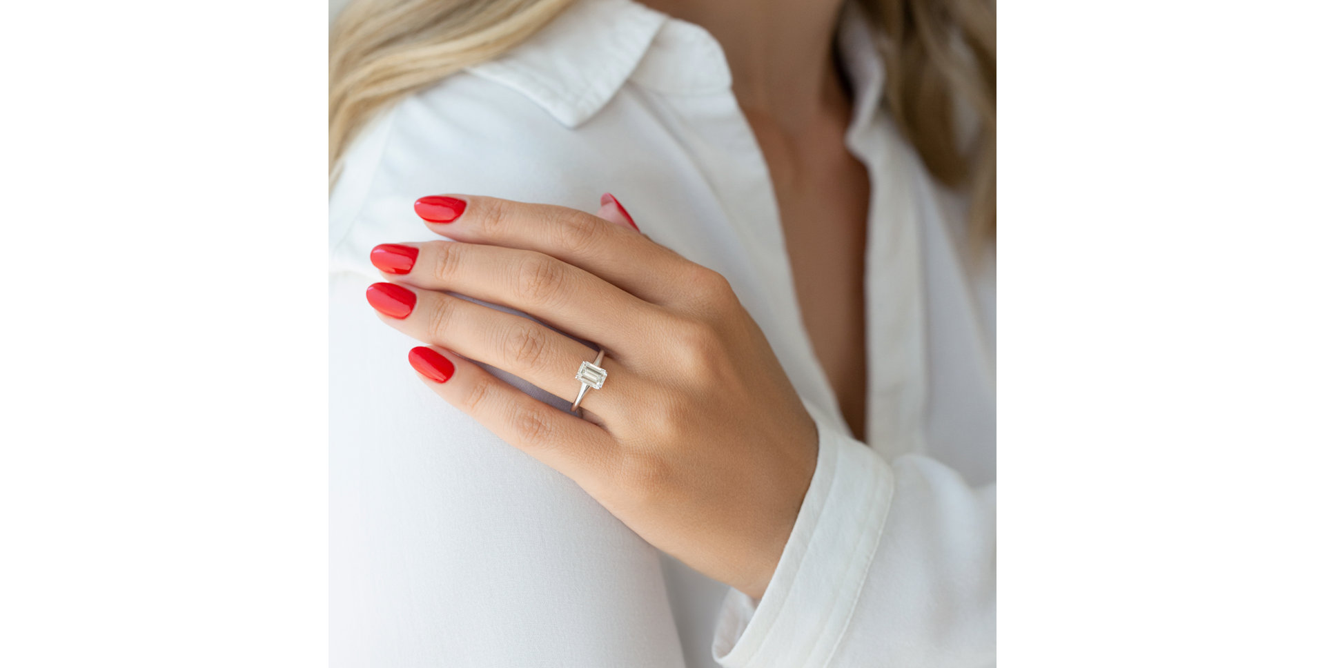 Prsten s diamantem Arctic Aura