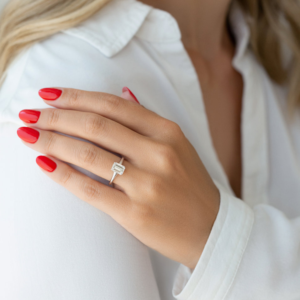 Prsten s diamantem Arctic Aura