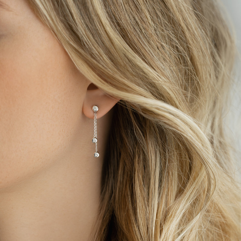 Náušnice s diamanty Glowing Dots