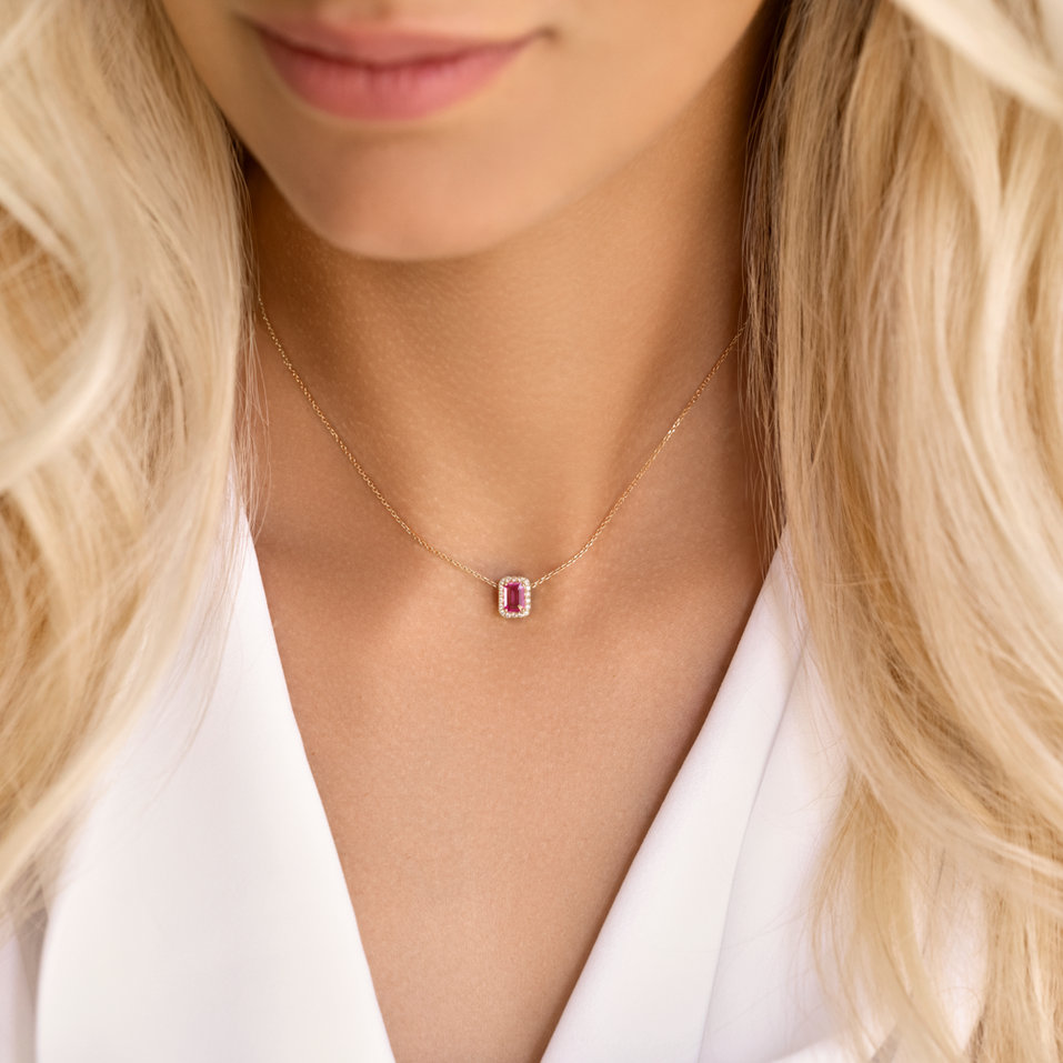 Přívěs s diamanty a safírem Elowen Breeze