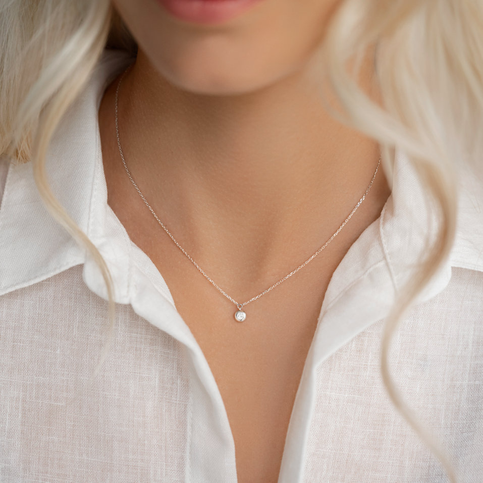 Náhrdelník s diamantem Sparkling Dots