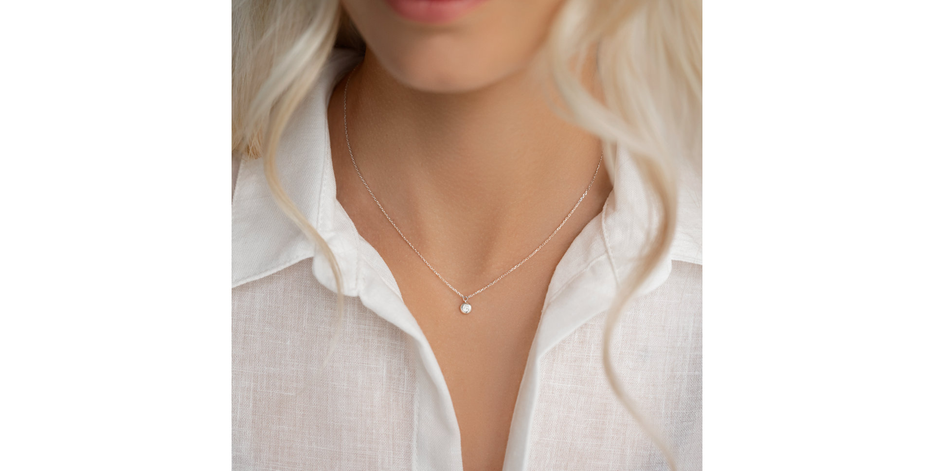 Náhrdelník s diamantem Sparkling Dots