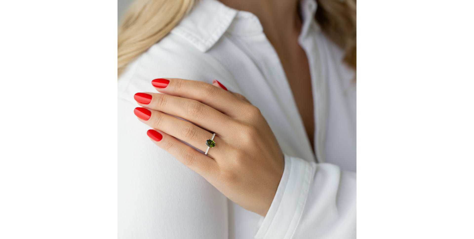 Prsten s diamanty a tanzanitem Touch of Shine