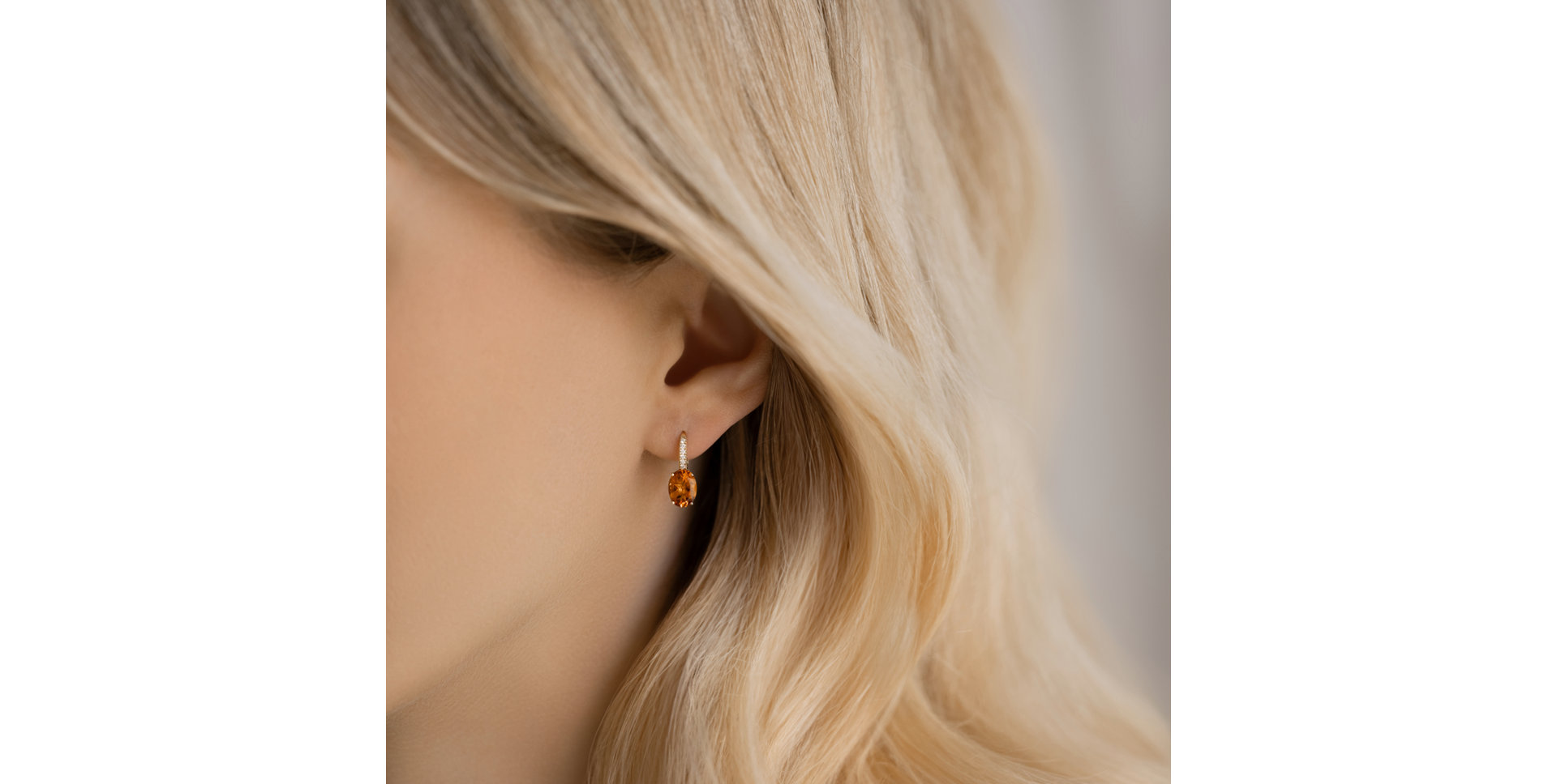 Náušnice s diamanty a turmalínem Iris Elegance