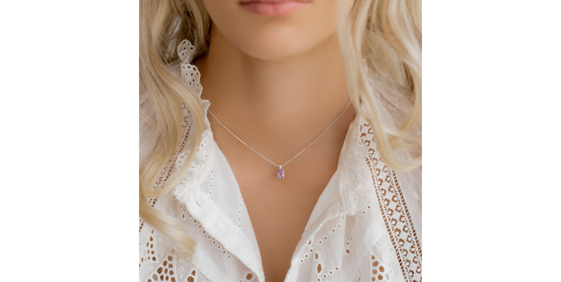 Náhrdelník s diamanty a topazem Aurora