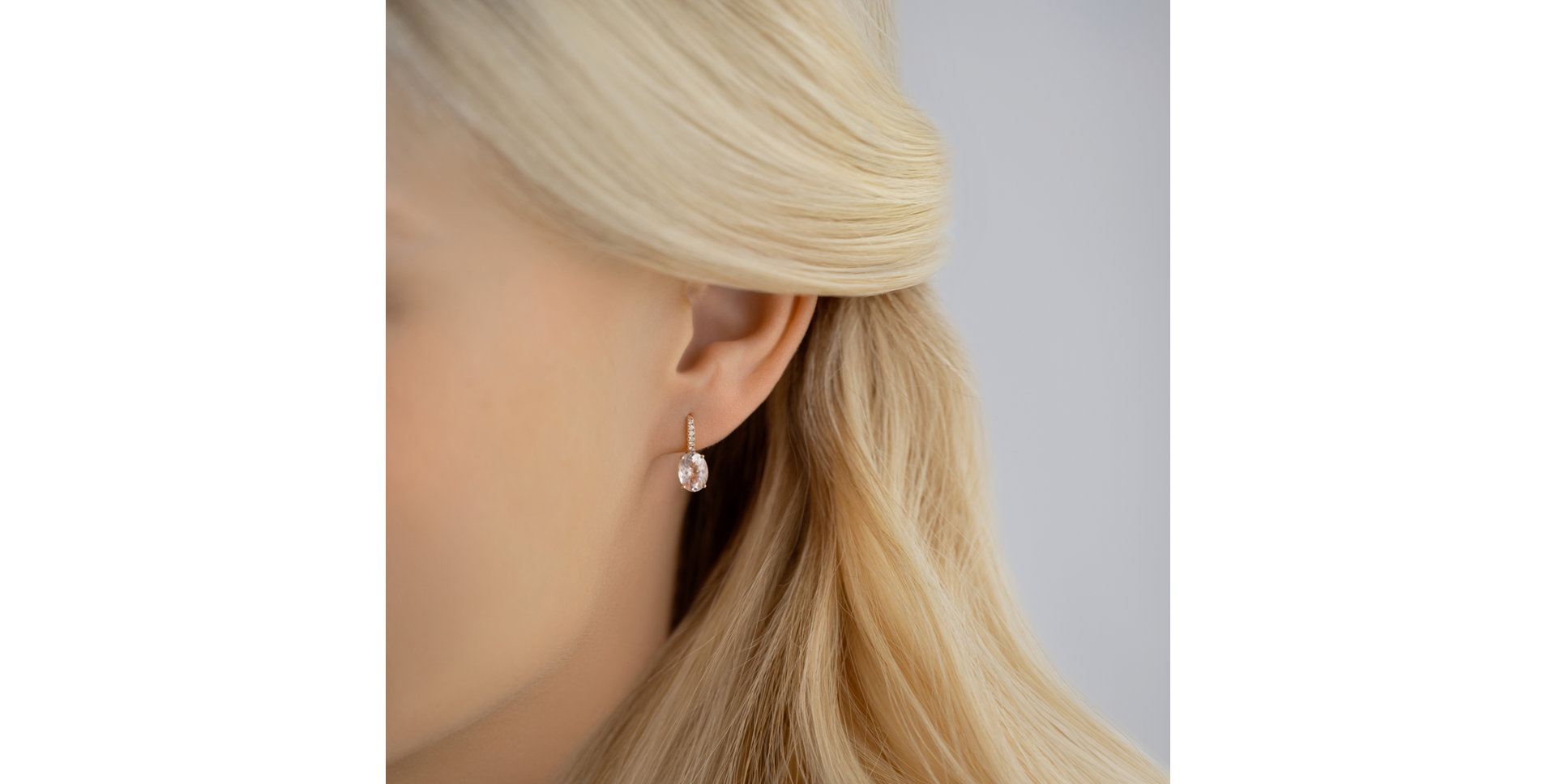 Náušnice s diamanty a topazem Niké Elegance