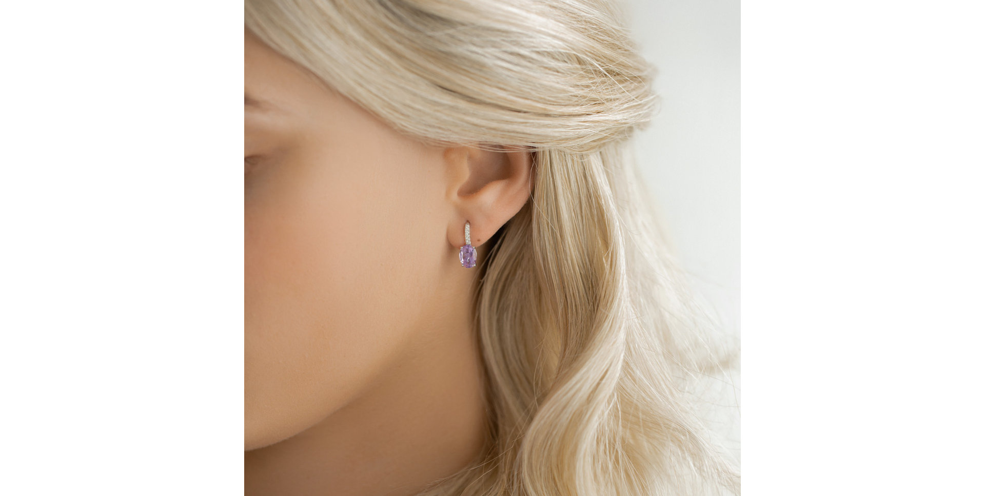 Náušnice s diamanty a topazem Niké Elegance