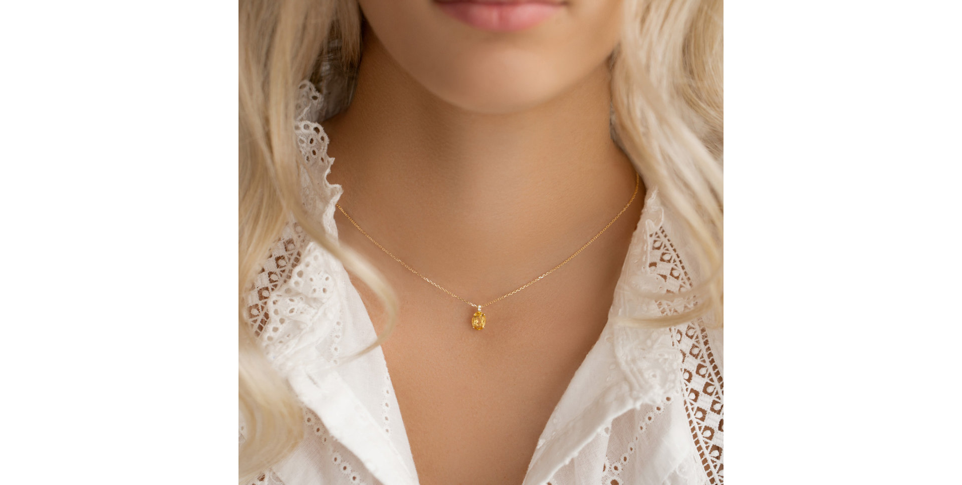 Náhrdelník s diamanty a peridotem Aurora