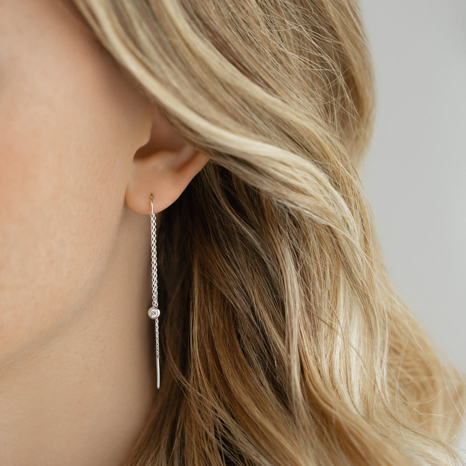 Náušnice s diamantem Dottie