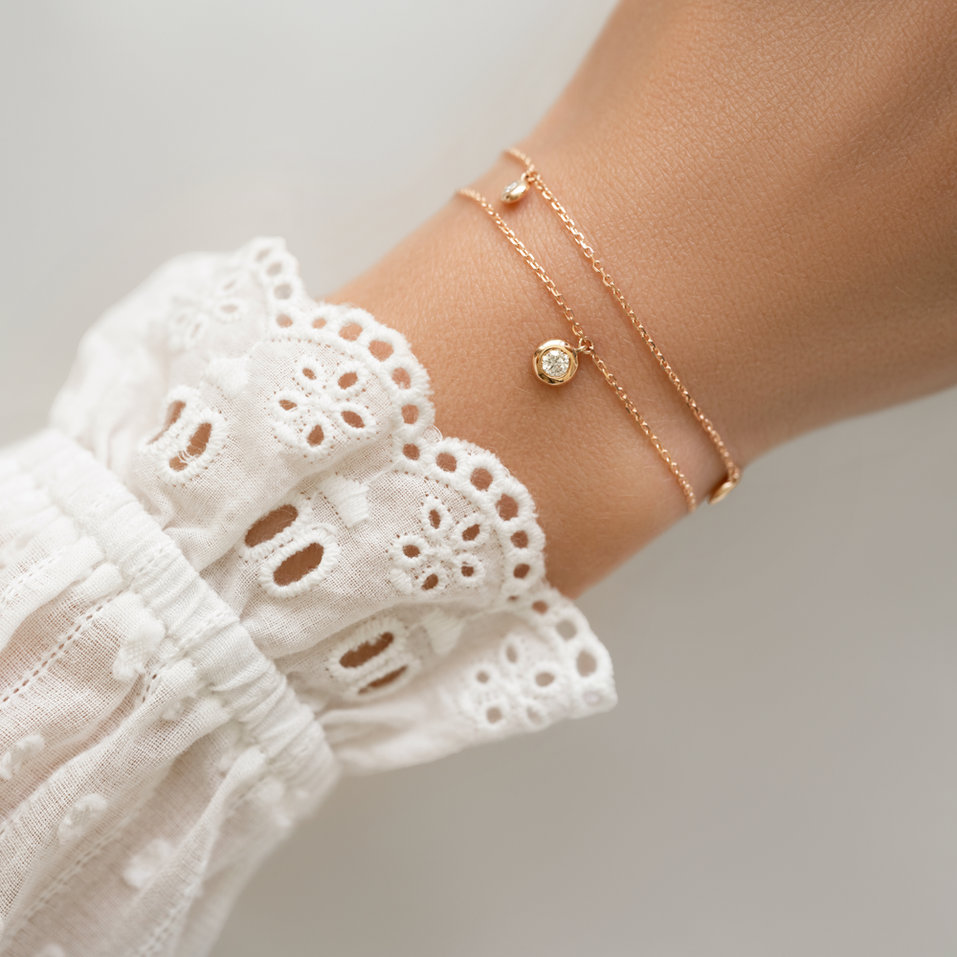 Náramek s diamanty Dots