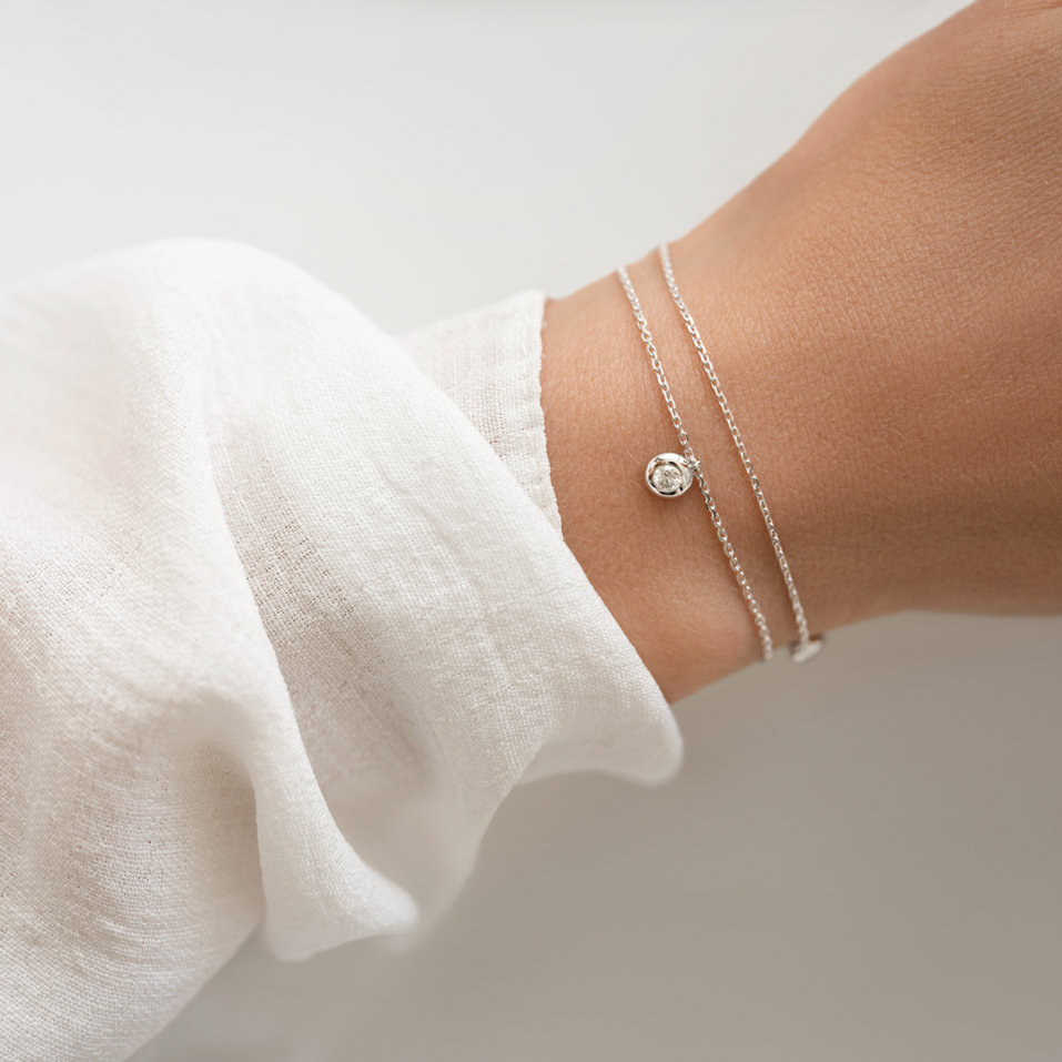 Náramek s diamanty Dots