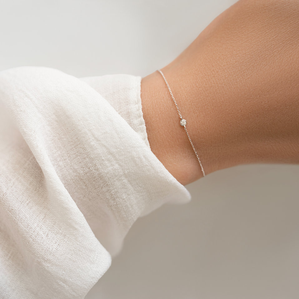 Náramek s diamantem Dot of Happiness