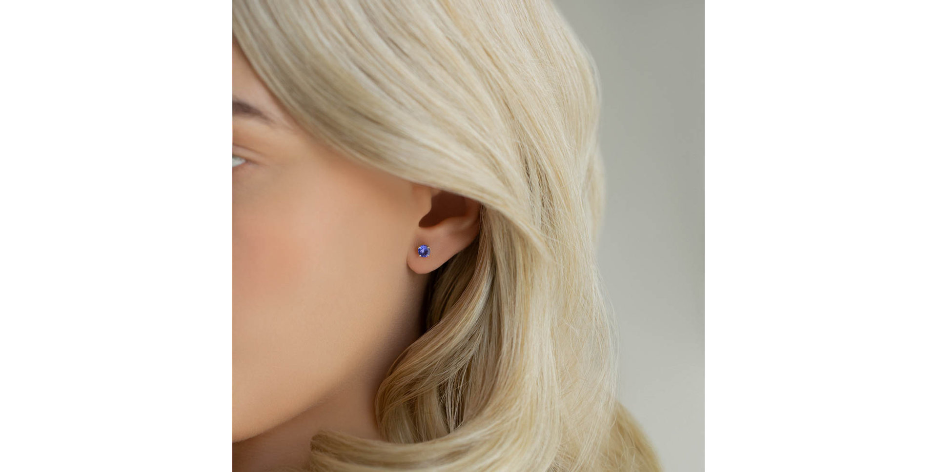 Náušnice s tanzanitem Orbs