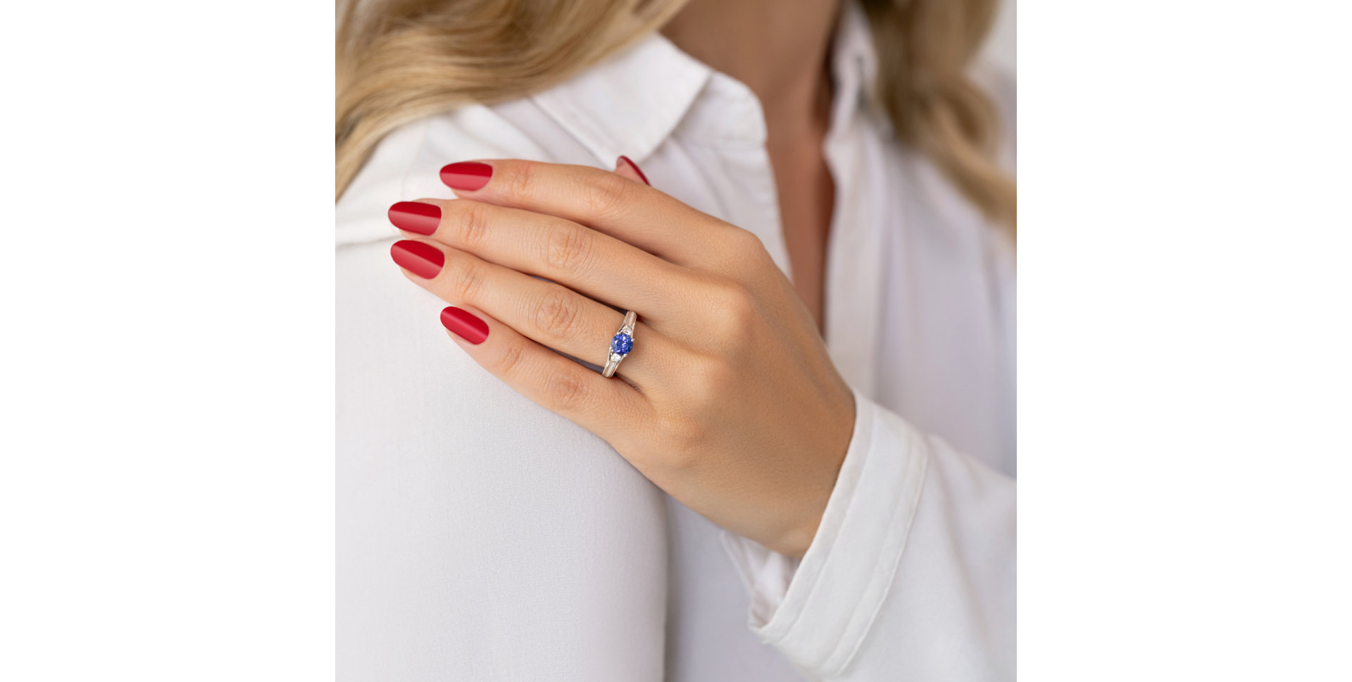 Prsten s diamanty a Tanzanitem Graciana