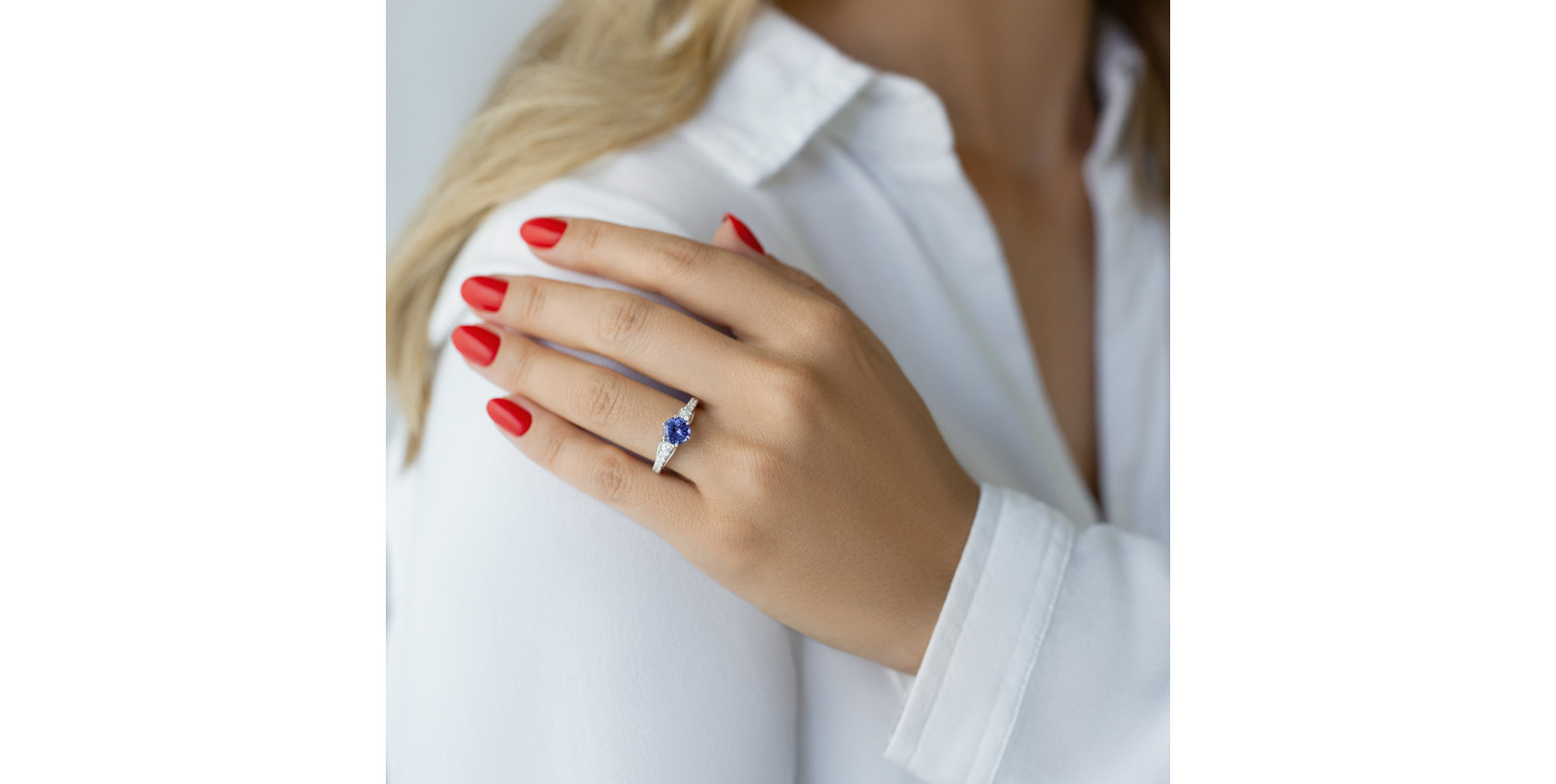 Prsten s diamanty a tanzanitem Nessa