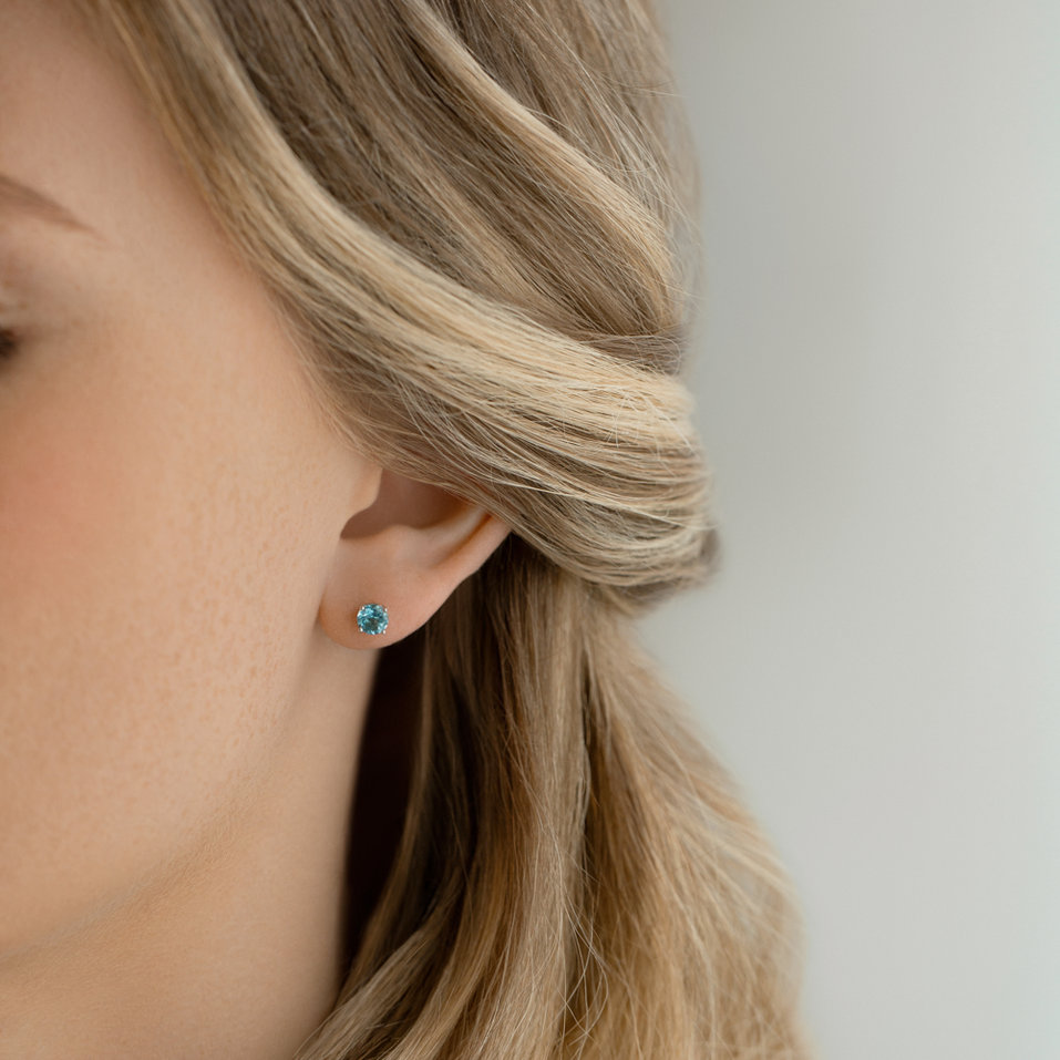 Náušnice s topazem Orbs