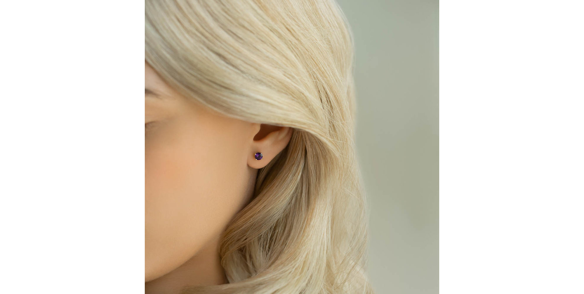 Náušnice s ametystem Orbs