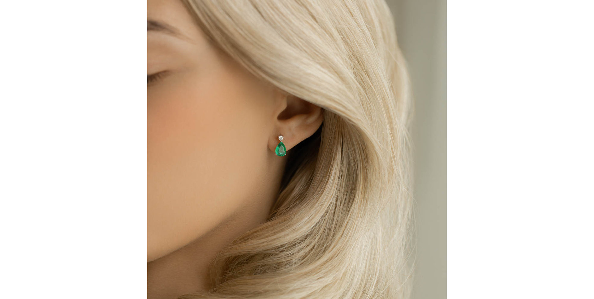 Náušnice s diamanty a rhodolitem Galatea