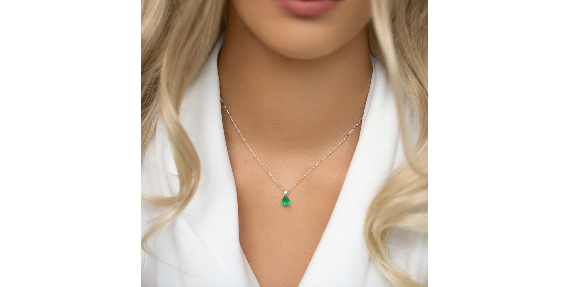 Náhrdelník s diamantem a turmalínem Galatea