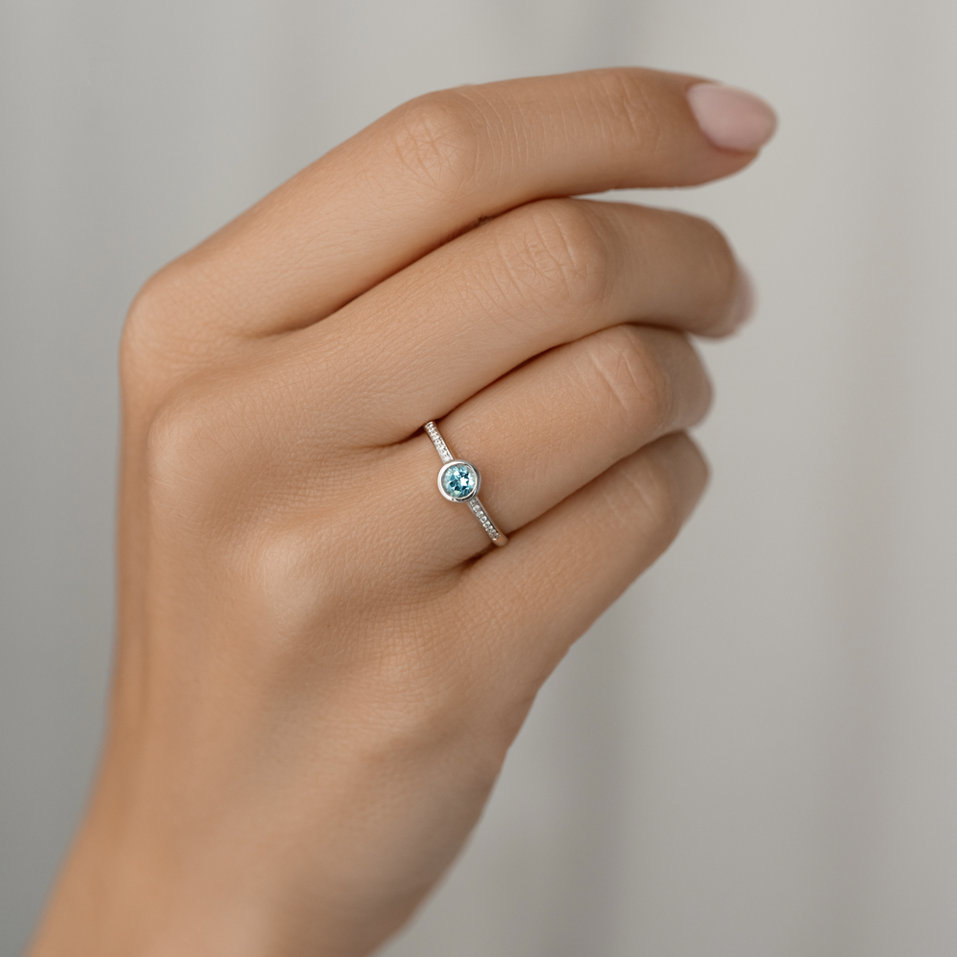 Prsten s diamanty a tanzanitem Regal Sparkle