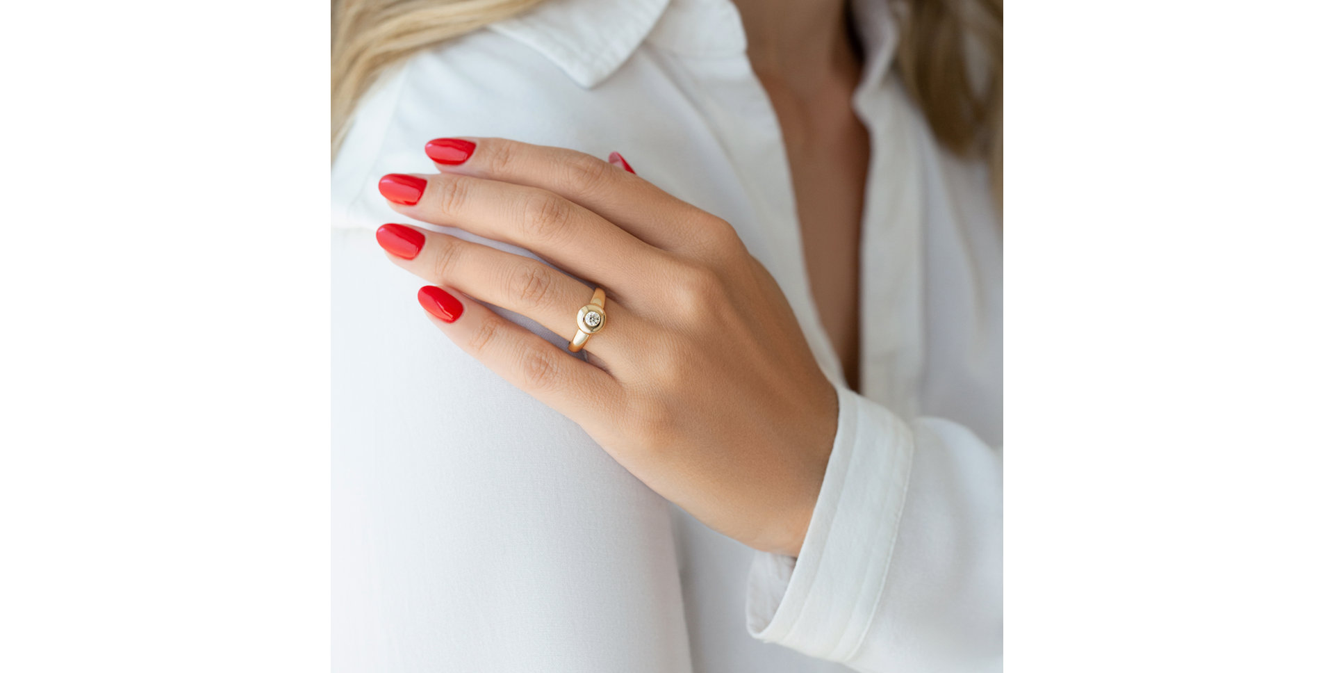 Prsten s diamentem Circle of Light