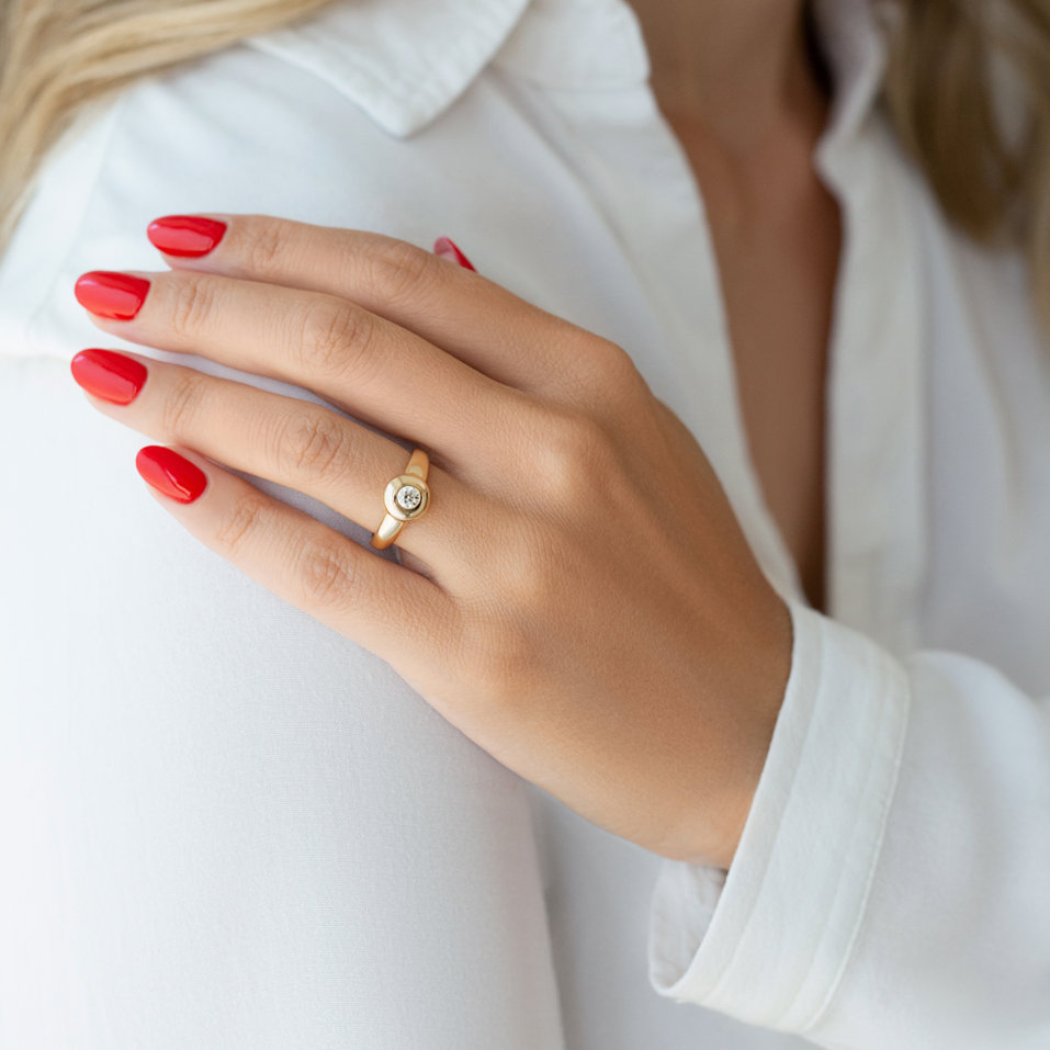 Prsten s diamentem Circle of Light