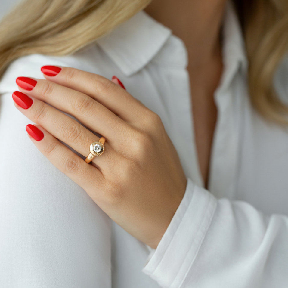 Prsten s diamantem Circle of Light