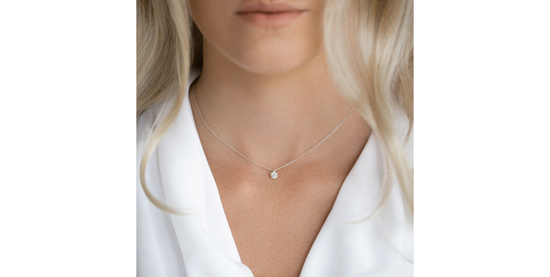 Náhrdelník s diamantem Soft Light