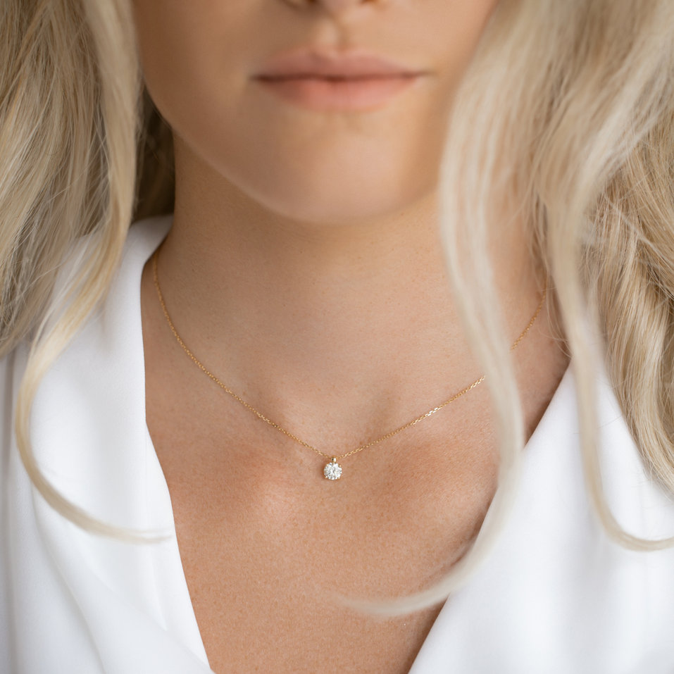 Náhrdelník s diamantem Soft Light