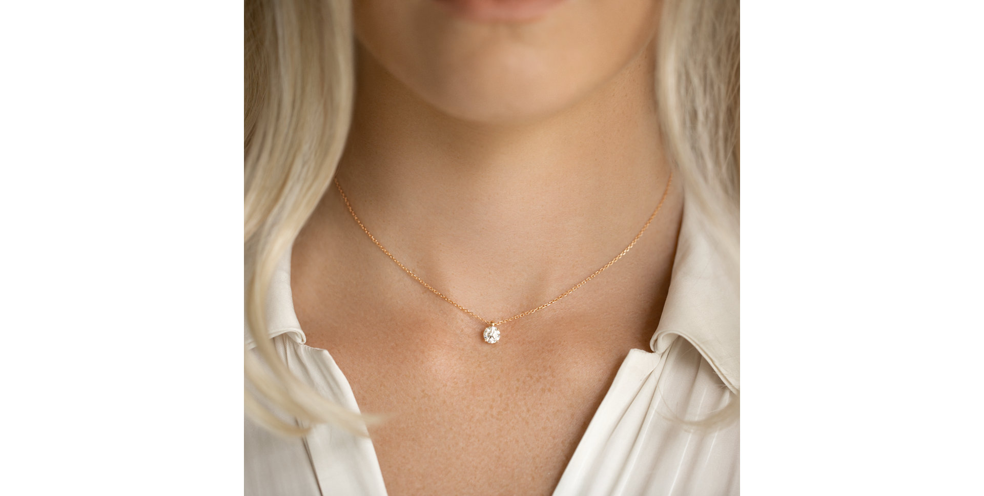 Náhrdelník s diamantem Soft Light