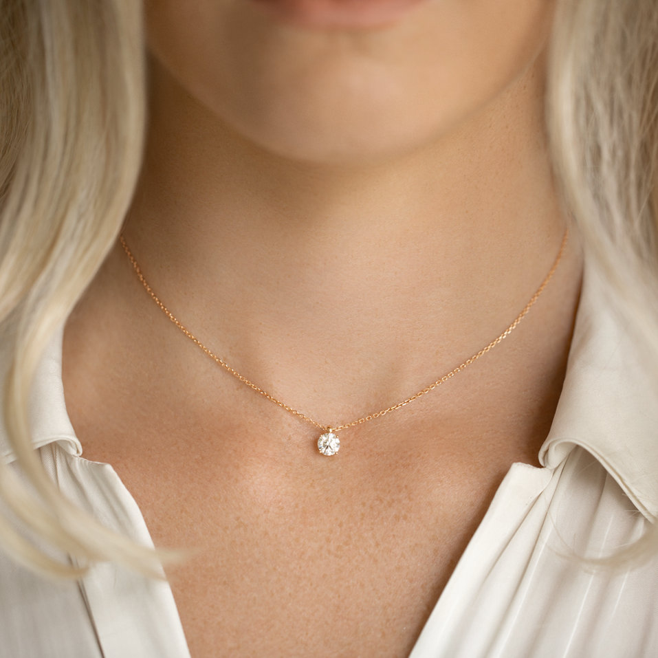Náhrdelník s diamantem Soft Light
