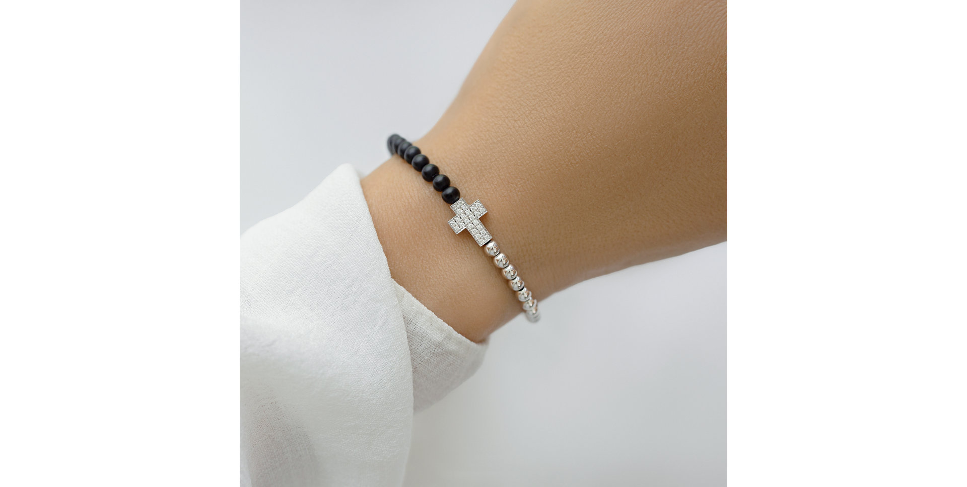 Náramek s diamanty a acháty Sacred Light