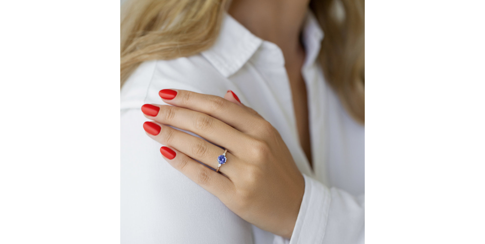 Prsten s diamanty a apatitem Royal Oasis