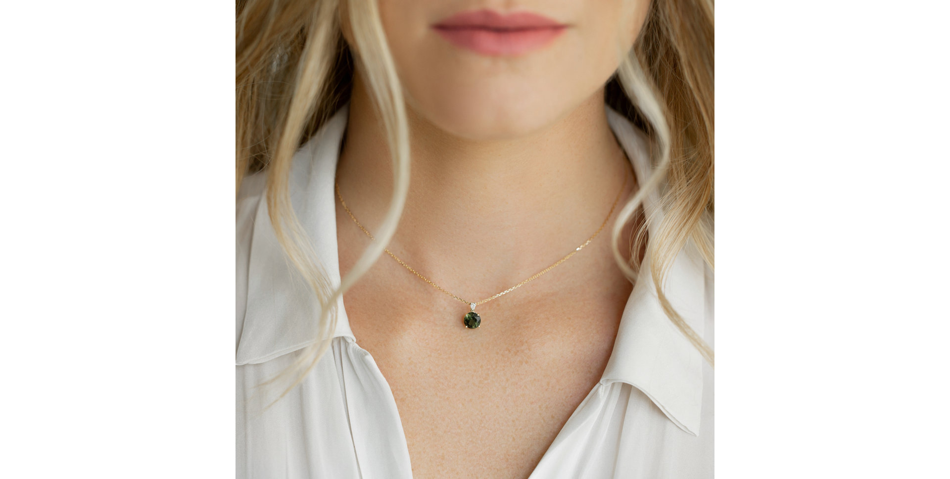 Náhrdelník s diamantem a apatitem Seraphina