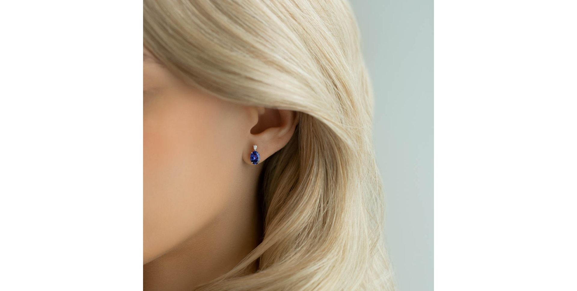 Náušnice s diamantem a ametystem Royal Aura