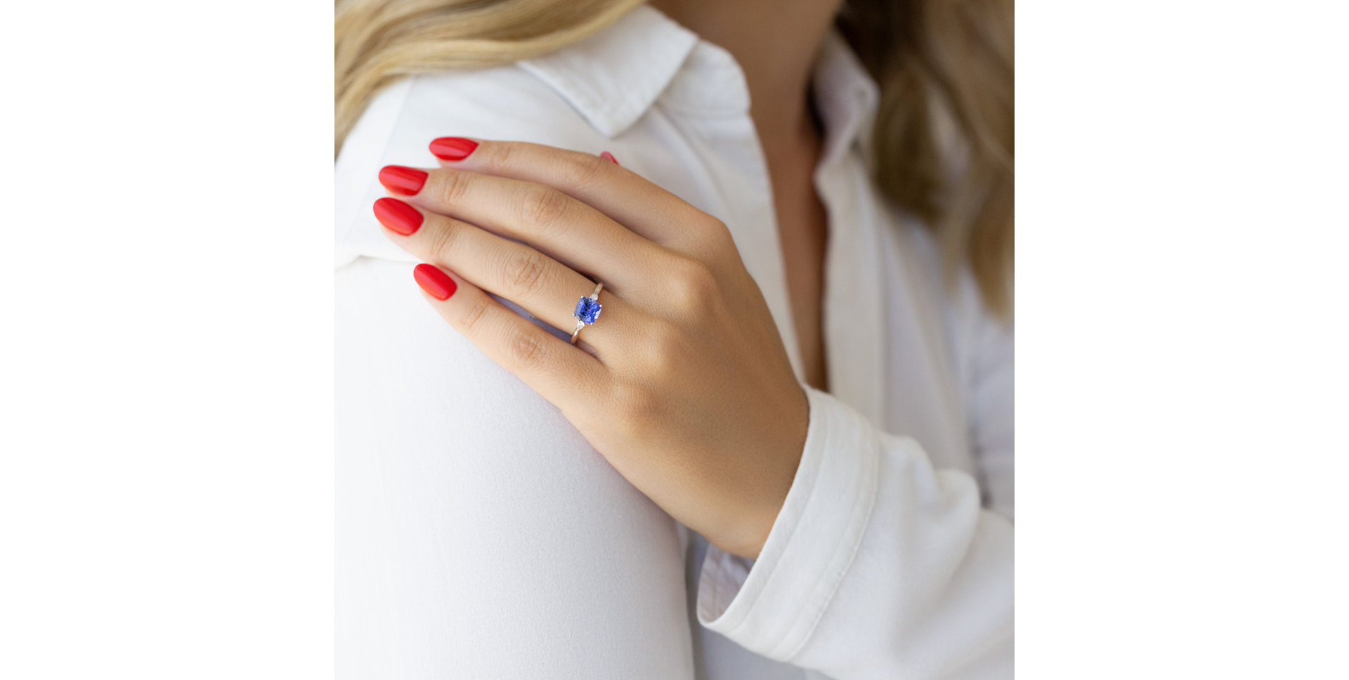 Prsten s diamanty a morganitem Marigold