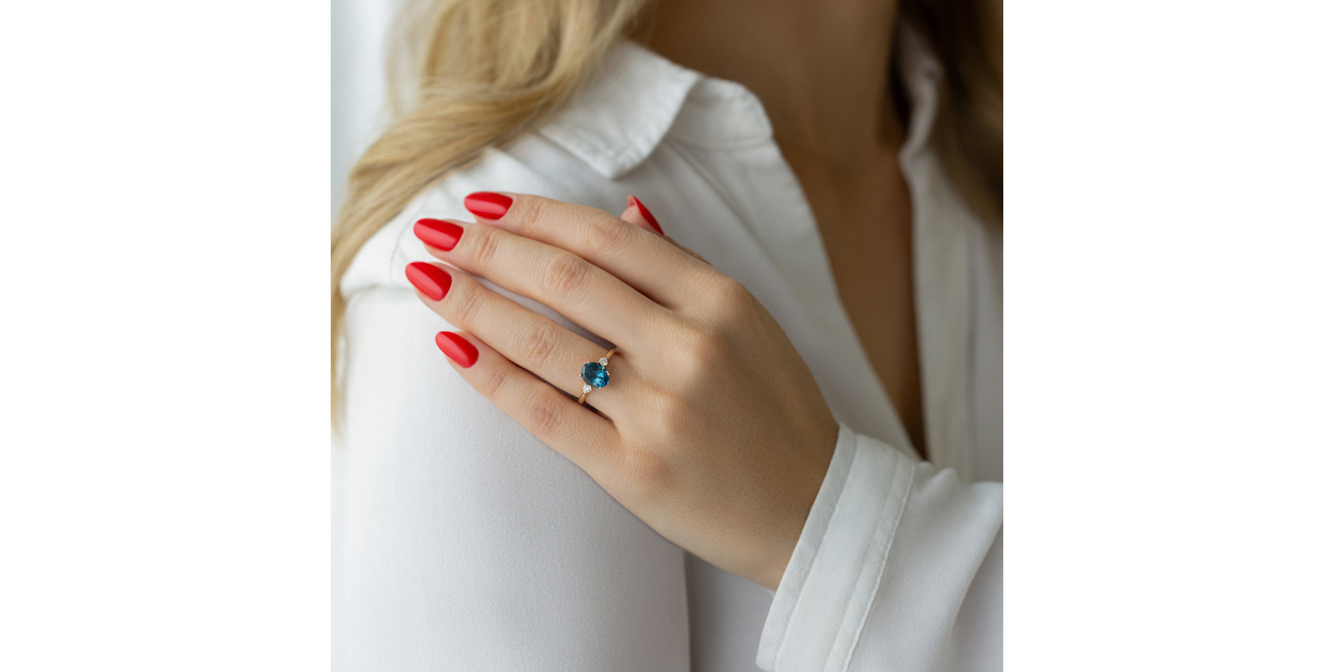 Prsten s diamanty a turmalínem Ivy Elegance