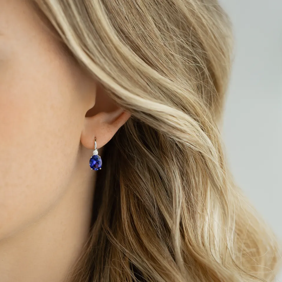 Náušnice s diamantem a citrínem Juliette