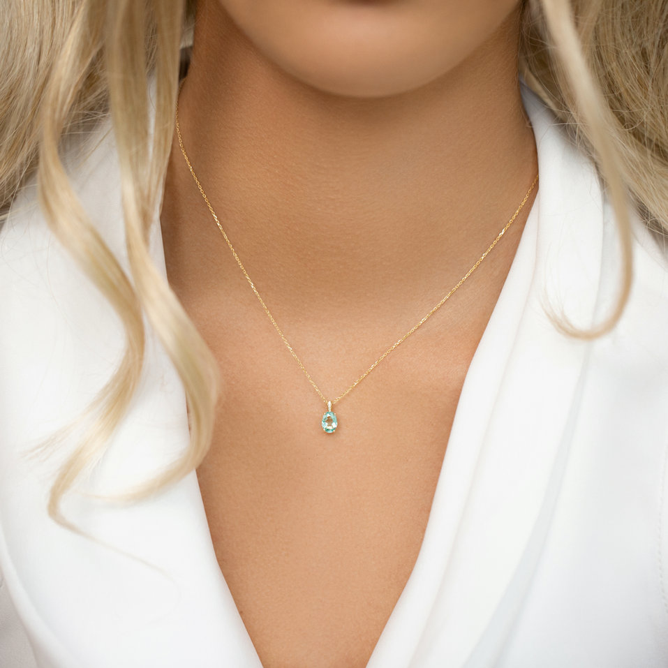 Náhrdelník s diamanty a ametystem Euphemia