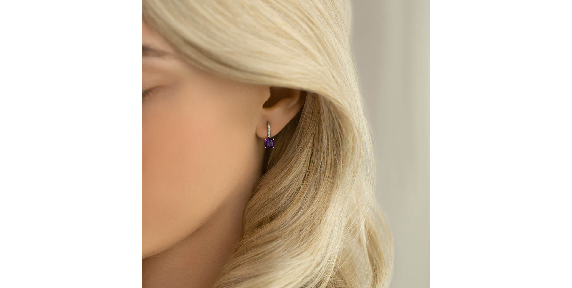 Náušnice s diamanty a tanzanitem Calliope