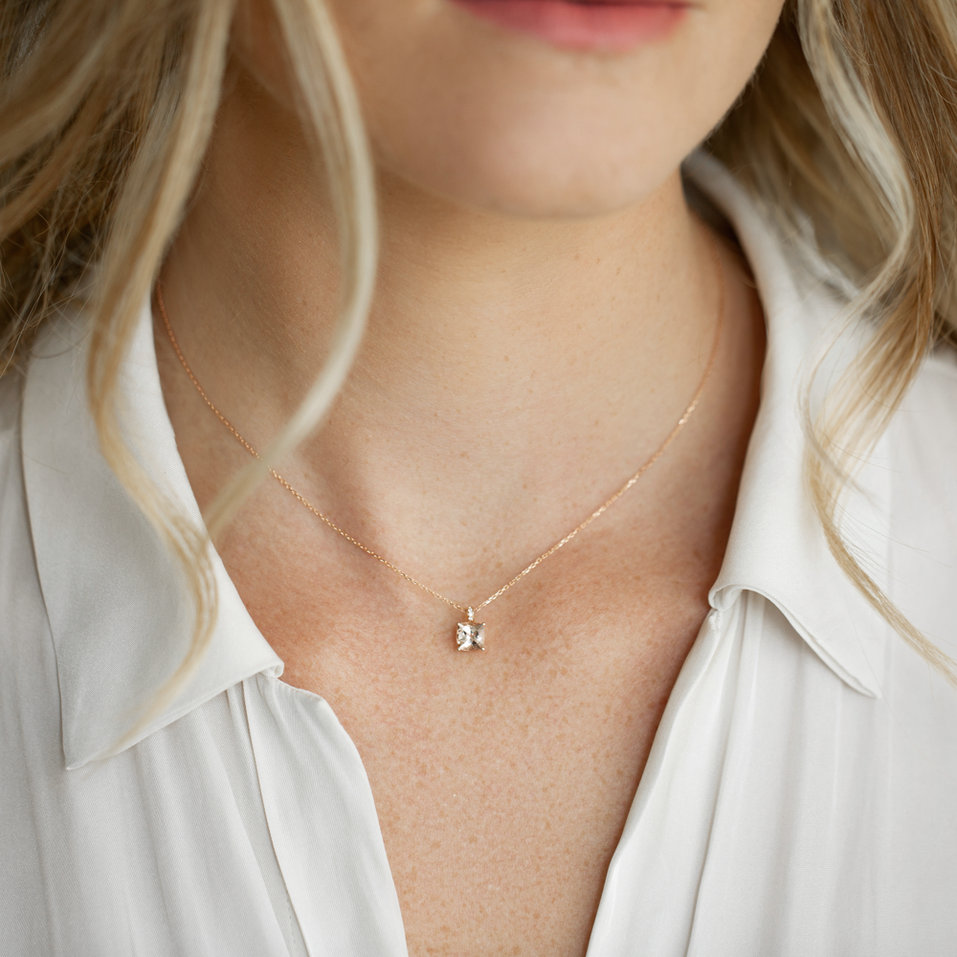 Náhrdelník s diamanty a tanzanitem Linnea