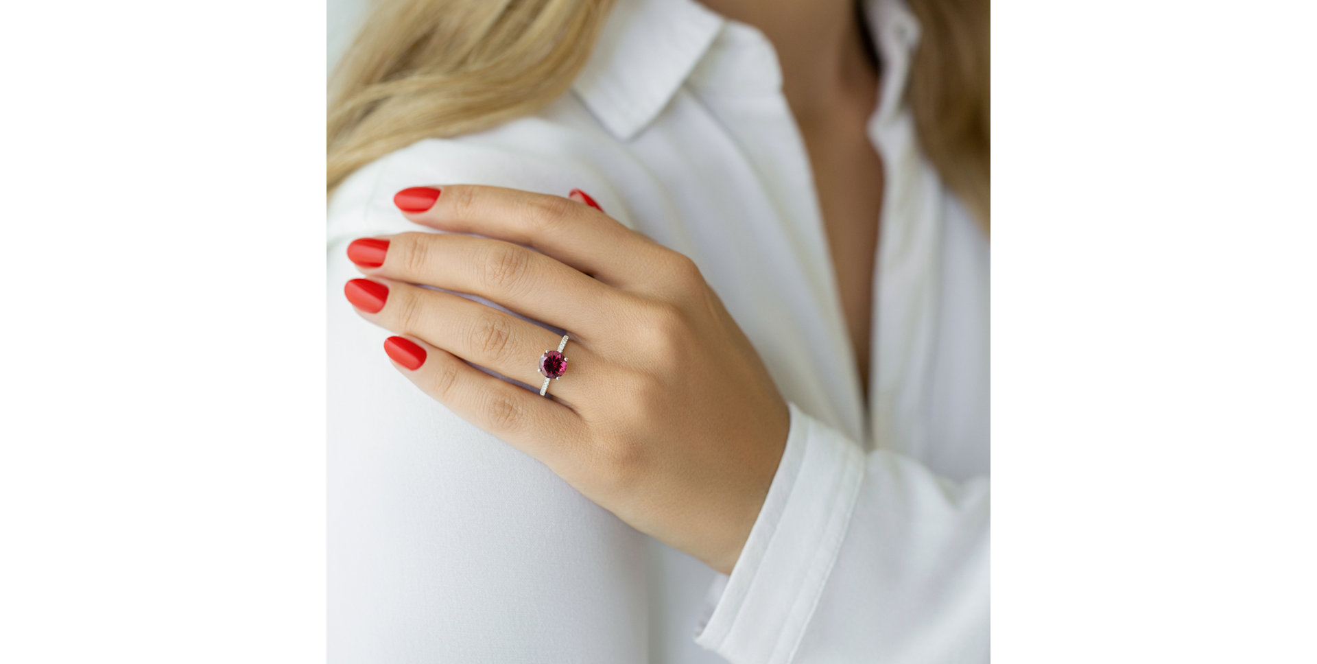 Prsten s diamanty a citrínem Bethy