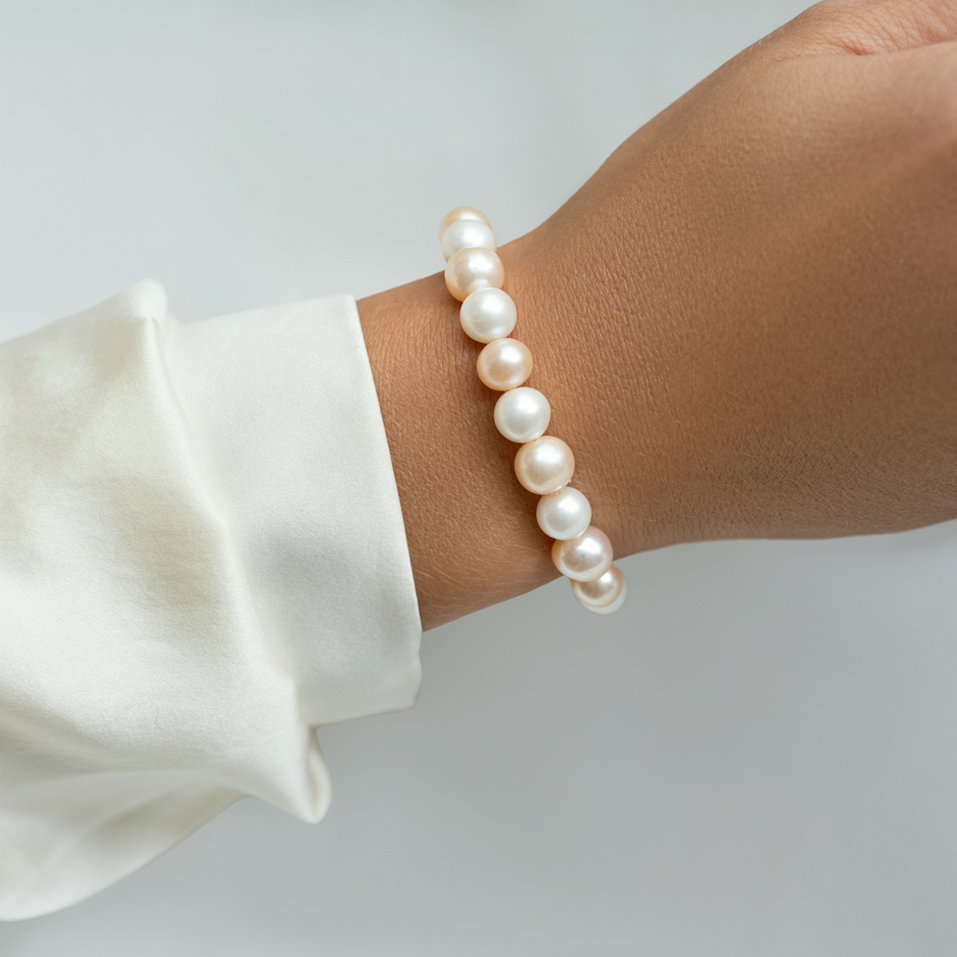 Perlový náramek Rose and Snow Pearls