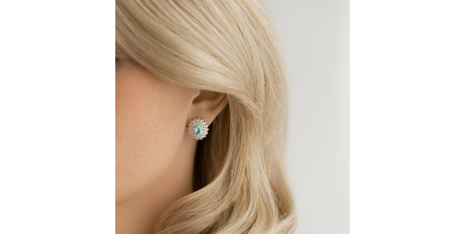 Náušnice s diamanty a paraibou Royal Sparkle