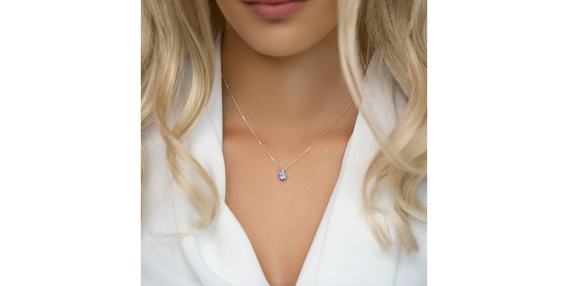 Náhrdelník s diamanty a morganitem Seraphita